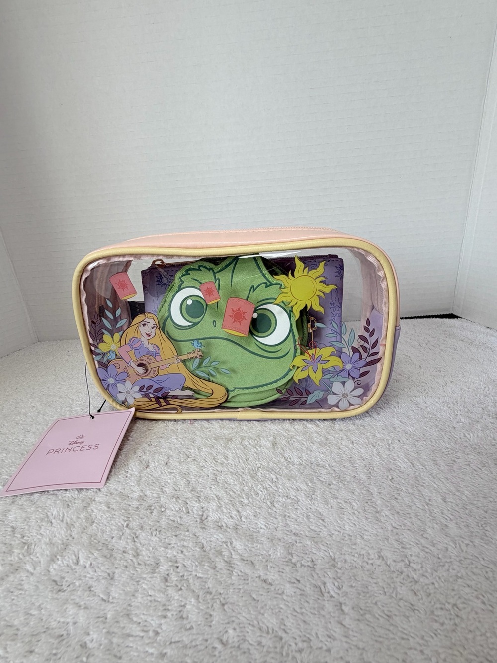 Disney Princess Rapunzel & Pascal 3 PC. Clear Cosmetic Set